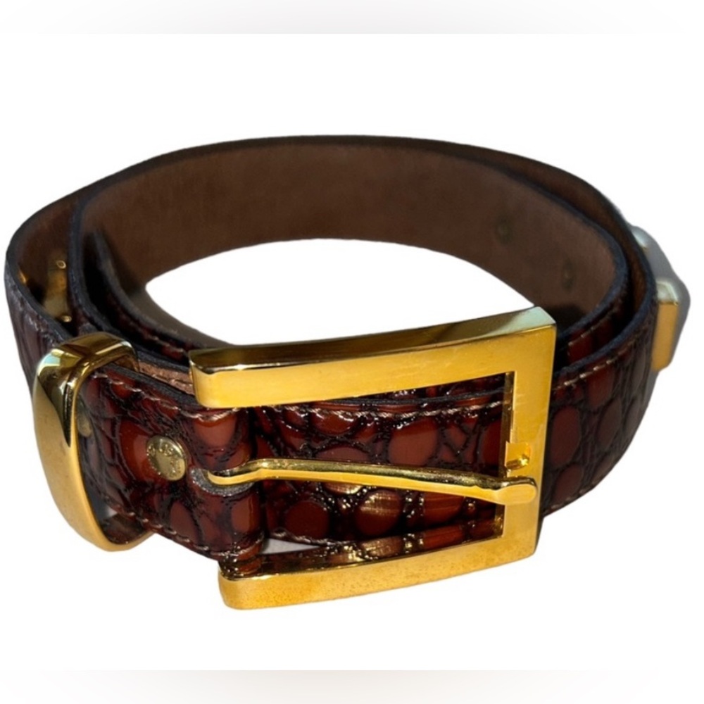 Stephen Collins Leather & Vinyl belt- Sz 4. Tip to tip 39” - Very Good Condition